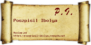 Poszpisil Ibolya névjegykártya