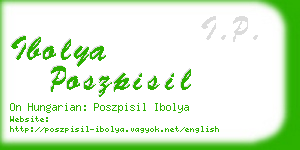 ibolya poszpisil business card